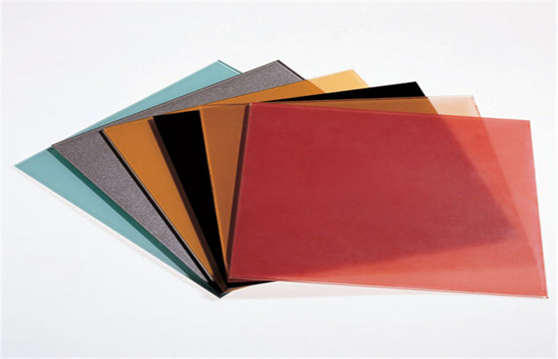 10mm Decorative Glass Panels , Silk Screen Print Colored Glass Sheets
