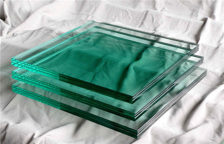 Laminated Bullet Proof Glass Sheets Natural Green 30mm For Cash Truck