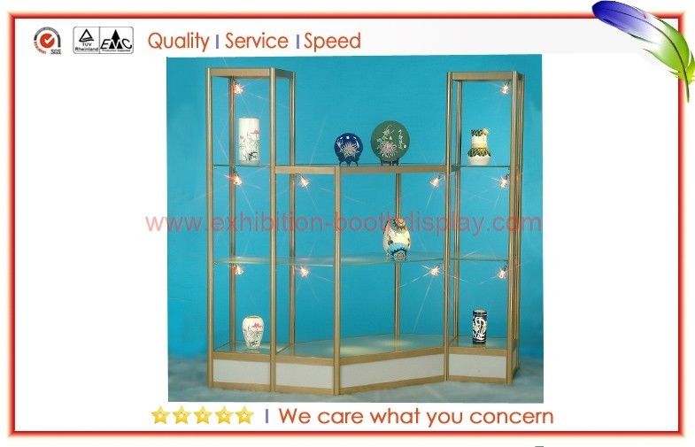 Customized lockable glass display cabinets Gorgeous Museum Display Case