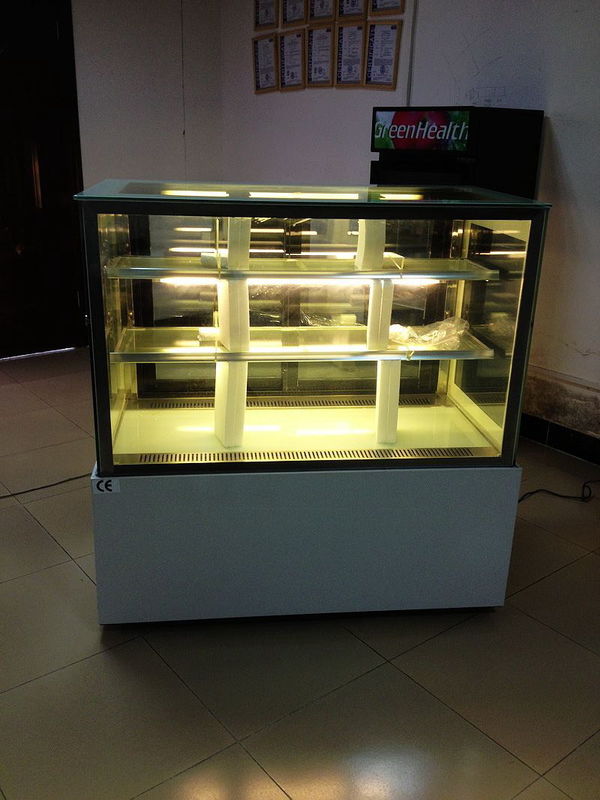 Dessert Double Glass Door Fridge 1.2 meter , 540W Cake Display Freezer R134a