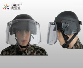 NIJ IIIA Standard and PC composite bullet proof glass Bulletproof Face Shield with  0.04m2 Protection area