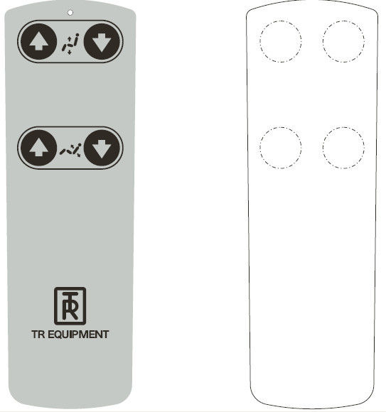 White Tactile Membrane Switch Control Overlay with Silk screen Printed