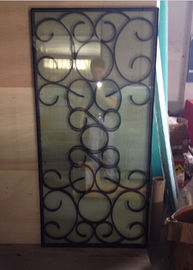 wrought iron glass with tempered glass on both sides