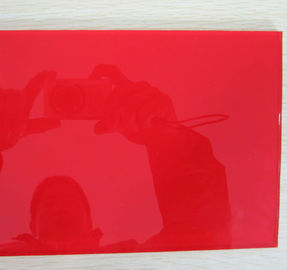 Sinoy 4mm Traffic Red Lacquered Glass 6mm For Bars , Lacobel Clear Float Glass