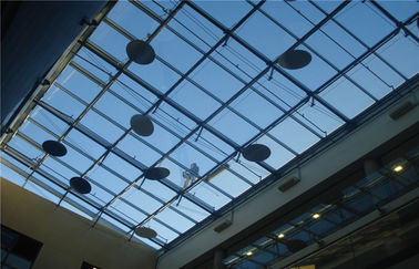 Flat / Curved Double Laminated Safety Glass , Ceiling Reinforced Glass Board