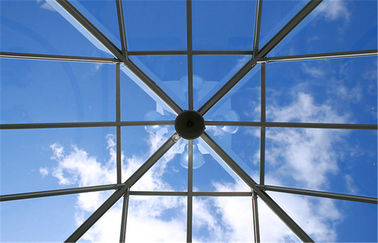 Flat / Curved Double Laminated Safety Glass , Ceiling Reinforced Glass Board