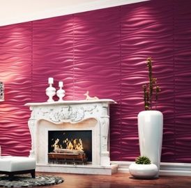 Indoor Wall Panels 3D Decorative Wall Panels 3d Wave Board for KTV / Bar Background