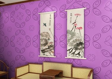 Indoor Multi Color Wall Covering 3D Background Wall / Modern 3D Wall Stickers for Hotel