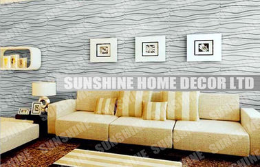 Textured Recycled Decorative 3D Wall Panels / Commercial Wall Board Tile