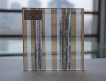 Tinted Fabric Laminated Safety Glass For Transom Windows , 3600*2400mm