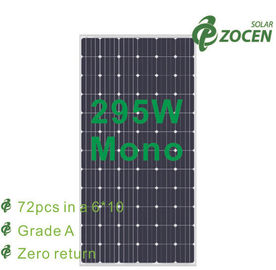 295W Tempered Glass Monocrystalline Solar Panels With Anti - Reflective Coating