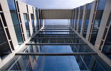10mm 12mm 15mm Hollow Low-E Glass , Mirror Curtain Wall Glass
