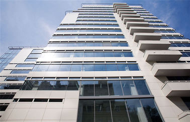 10mm 12mm 15mm Hollow Low-E Glass , Mirror Curtain Wall Glass