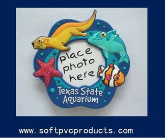 Custom Design 3D Soft PVC Rubber Photo Frame , Rubber Table Photo Frames