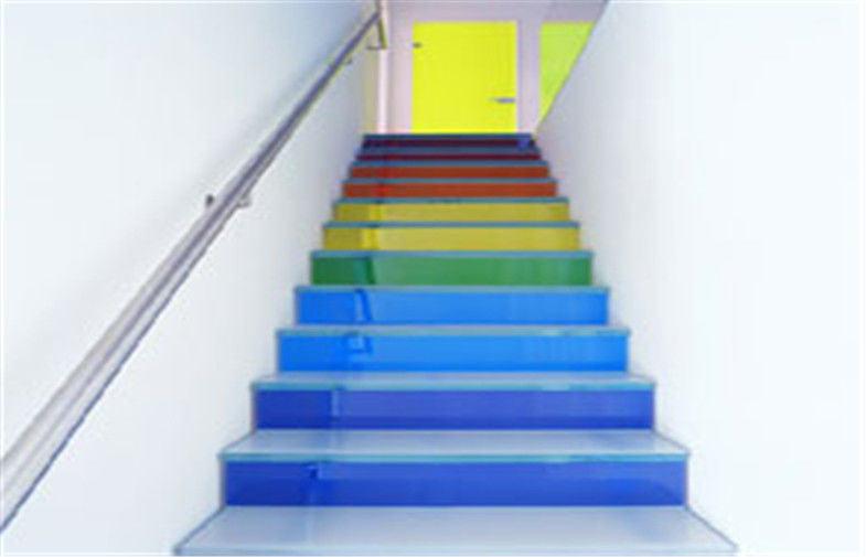 PVB Laminated Decorative Glass Panels Stained 19mm 20mm For Stair