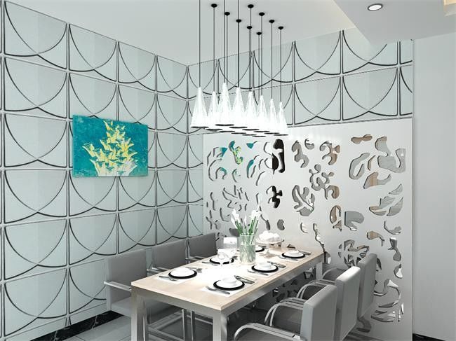 Eco friendly Waterproof 3D Decorative Wall Panels 3D Board for KTV / Bar Commercial Decoration