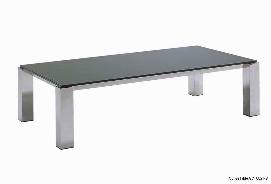 Rectangle Tempered Glass Coffee Table , Durable Metal Glass Side Table , Simple modern tea table