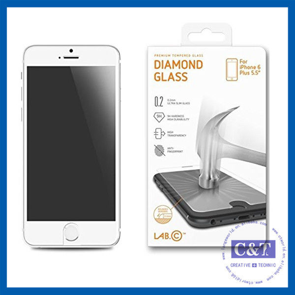 0.3MM Slim Tempered Glass Cell Phone Screen Protector For Iphone 6 with 2.5D 9H Hardness