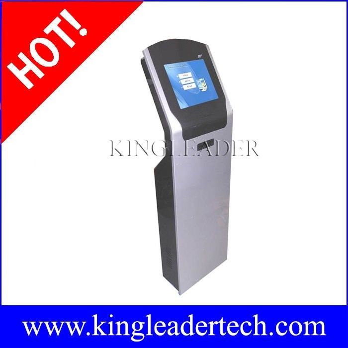 Curved and slim touchscreen LCD kiosk with thermal printer custom kiosk design TSK8002