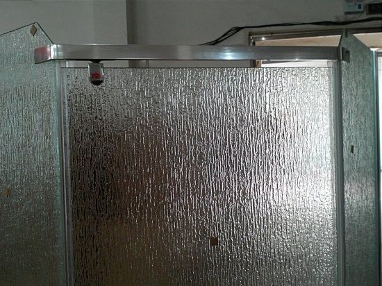 12mm Bathroom Partition Figured Glass, Custom Frosted Tempered Glass 1000*2000mm