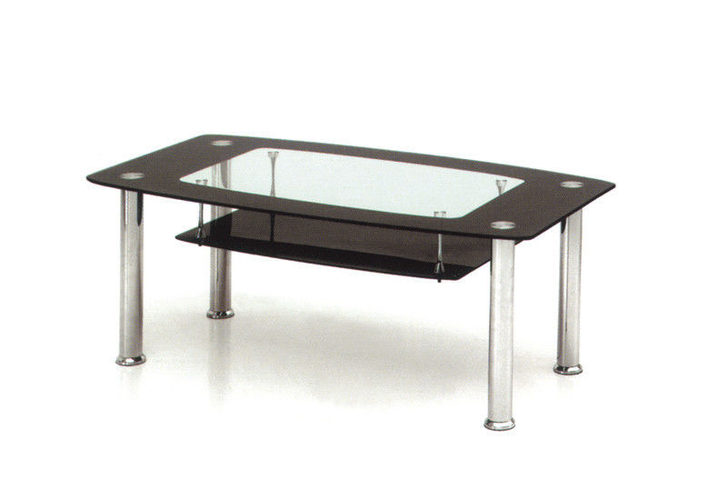 metal amd glass tes/coffee table/ 8mm tempered glass/ stainless steel leg A218