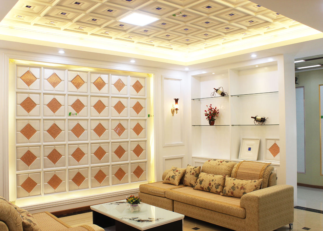 Interior Decorating Ceiling Panels Artistic Tiles for Living Room , SGS Test