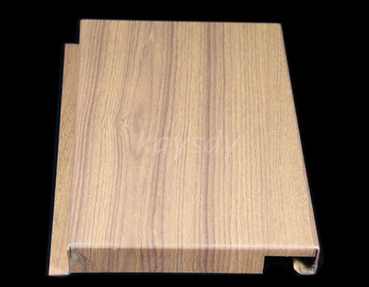 Recoverable Material Wood Grain Hooked Style Aluminum Wall Panels For Decoration Project