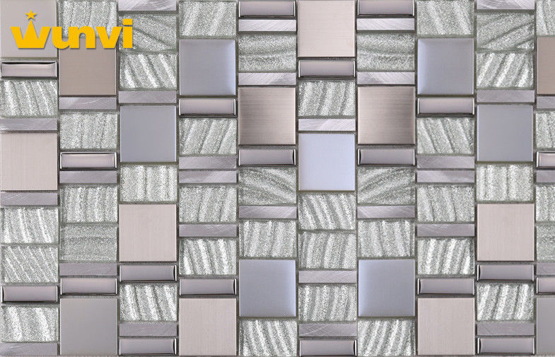 Low Temperature Resistance Glass Stone Kitchen Mosaic Tiles For Backsplash