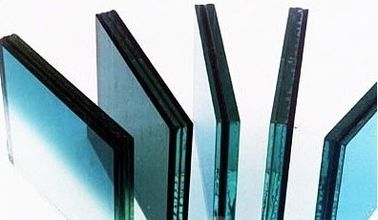Blue , Grey Architectural Pvb Laminated Safety Glass , Decorative Laminated Glass Panels